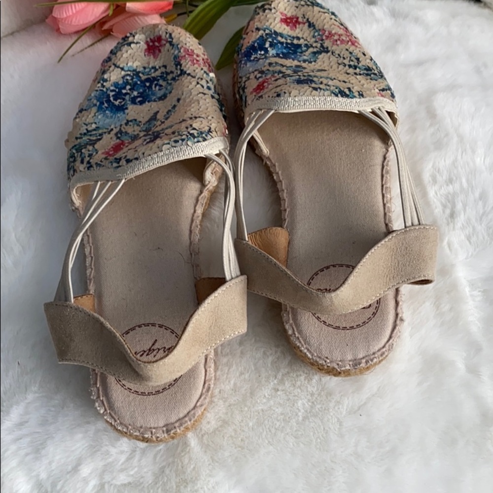 Toni Pons Reversible Sequin Espradille Size 9 - Picture 2 of 7